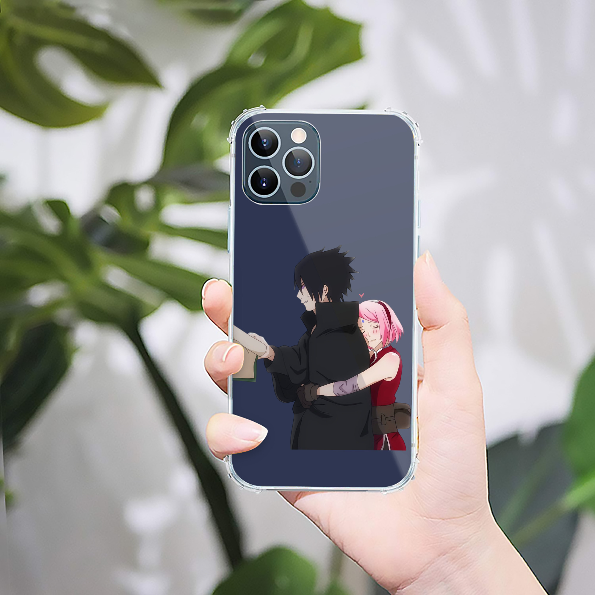 （画像用） NARUTO -ナルト- うちは サスケ Uchiha Sasuke 【iPhone 12シリーズ対応】透明スマホケース（クリアソフトケース）